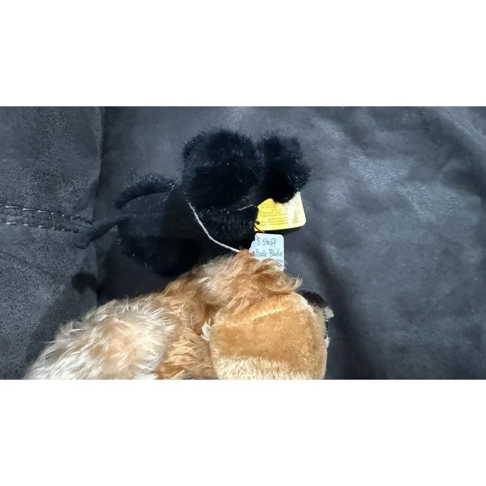 Steiff Mini Black Poodle‎ w/tag And Mini Pekingese Dog Pet Toy Plush